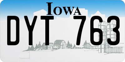 IA license plate DYT763