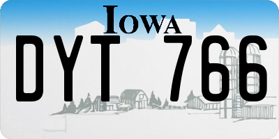 IA license plate DYT766