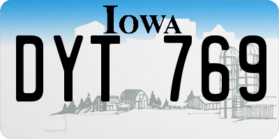 IA license plate DYT769