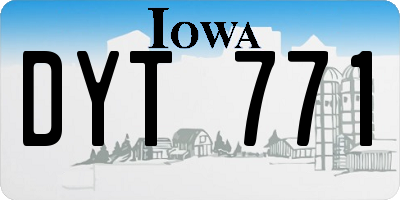 IA license plate DYT771