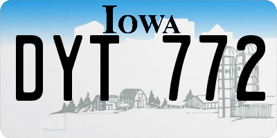IA license plate DYT772