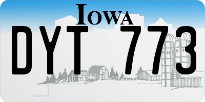 IA license plate DYT773
