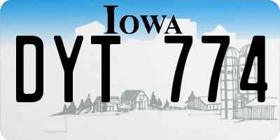 IA license plate DYT774