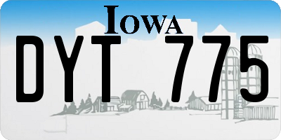IA license plate DYT775