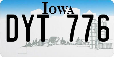 IA license plate DYT776