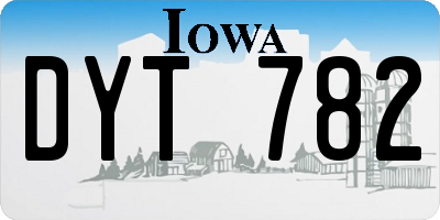 IA license plate DYT782