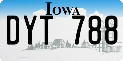 IA license plate DYT788