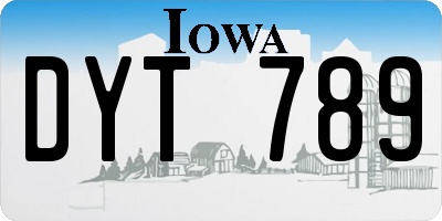 IA license plate DYT789