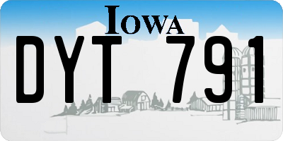 IA license plate DYT791