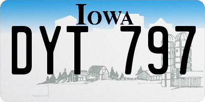 IA license plate DYT797