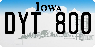 IA license plate DYT800