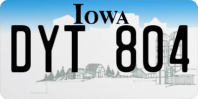 IA license plate DYT804