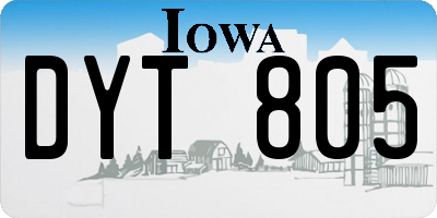 IA license plate DYT805