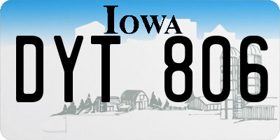 IA license plate DYT806