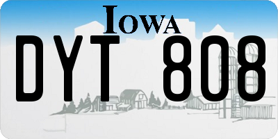 IA license plate DYT808