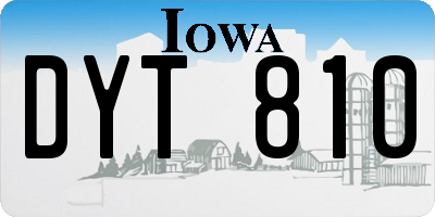 IA license plate DYT810