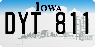 IA license plate DYT811