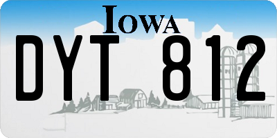 IA license plate DYT812
