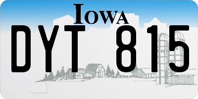 IA license plate DYT815