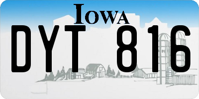 IA license plate DYT816