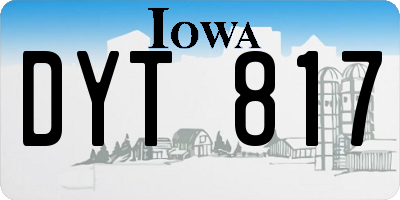 IA license plate DYT817