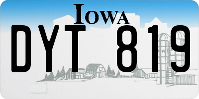 IA license plate DYT819