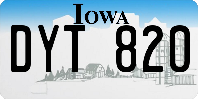 IA license plate DYT820