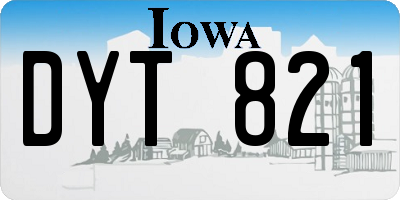 IA license plate DYT821