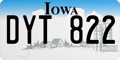 IA license plate DYT822