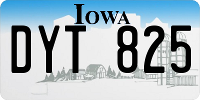 IA license plate DYT825