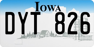 IA license plate DYT826
