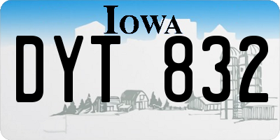 IA license plate DYT832