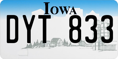 IA license plate DYT833