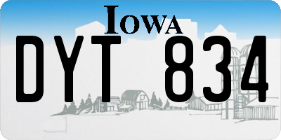 IA license plate DYT834