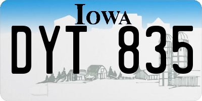 IA license plate DYT835