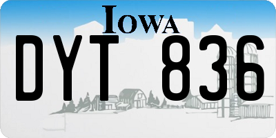 IA license plate DYT836