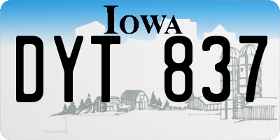 IA license plate DYT837