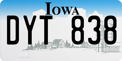 IA license plate DYT838