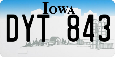 IA license plate DYT843