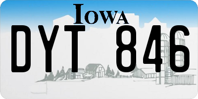 IA license plate DYT846