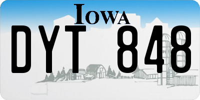 IA license plate DYT848