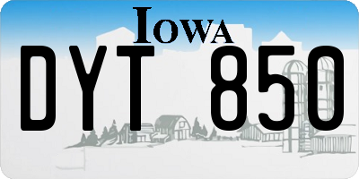 IA license plate DYT850