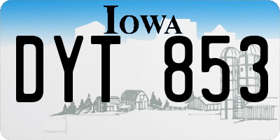 IA license plate DYT853