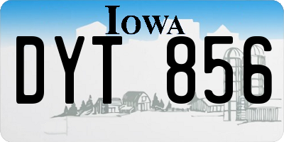 IA license plate DYT856