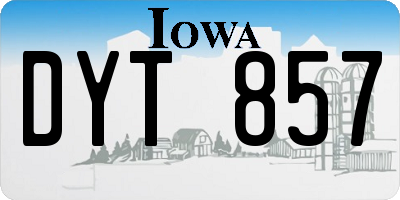 IA license plate DYT857