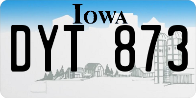 IA license plate DYT873