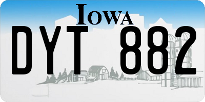 IA license plate DYT882