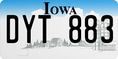 IA license plate DYT883
