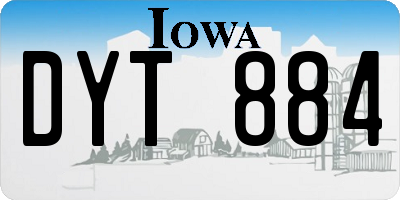 IA license plate DYT884