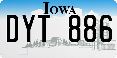 IA license plate DYT886